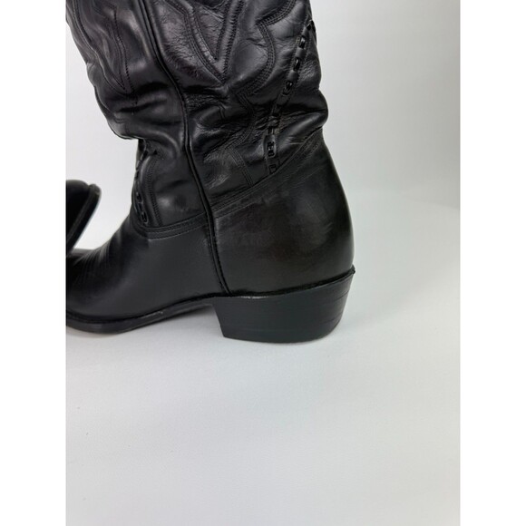 Vintage Laredo Montana Cowboy Western Boots Men's Sz 9 Toe Stitched Pattern - Picture 5 of 12